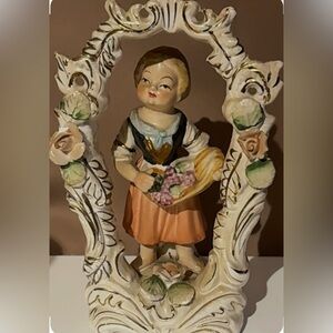 Vintage Pico Brand Cream and Pink Decor Accent Figurine